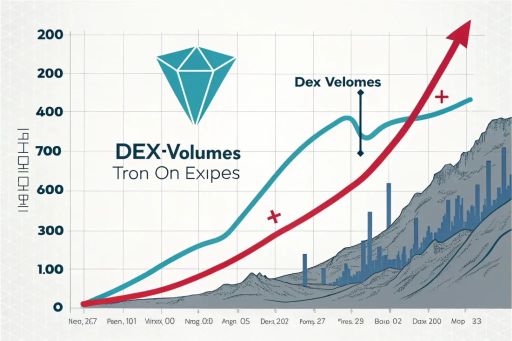 Рост DEX-объёмов на TRON: почему TRX не взлетает так быстро, как ожидалось?